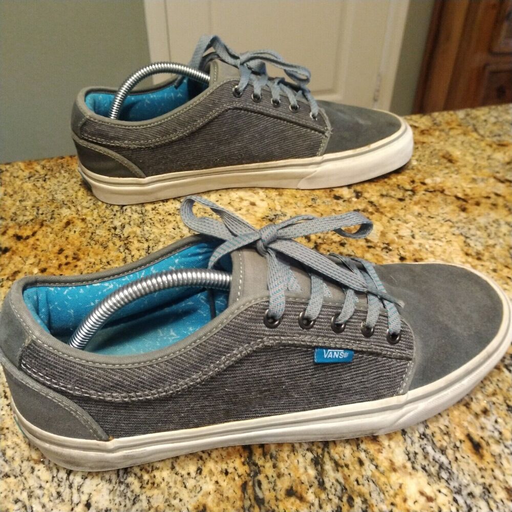 Vans off The Wall Corduroy Suede Shoes Mens Size 10.5 Sneakers Lace Up Gray Rare
